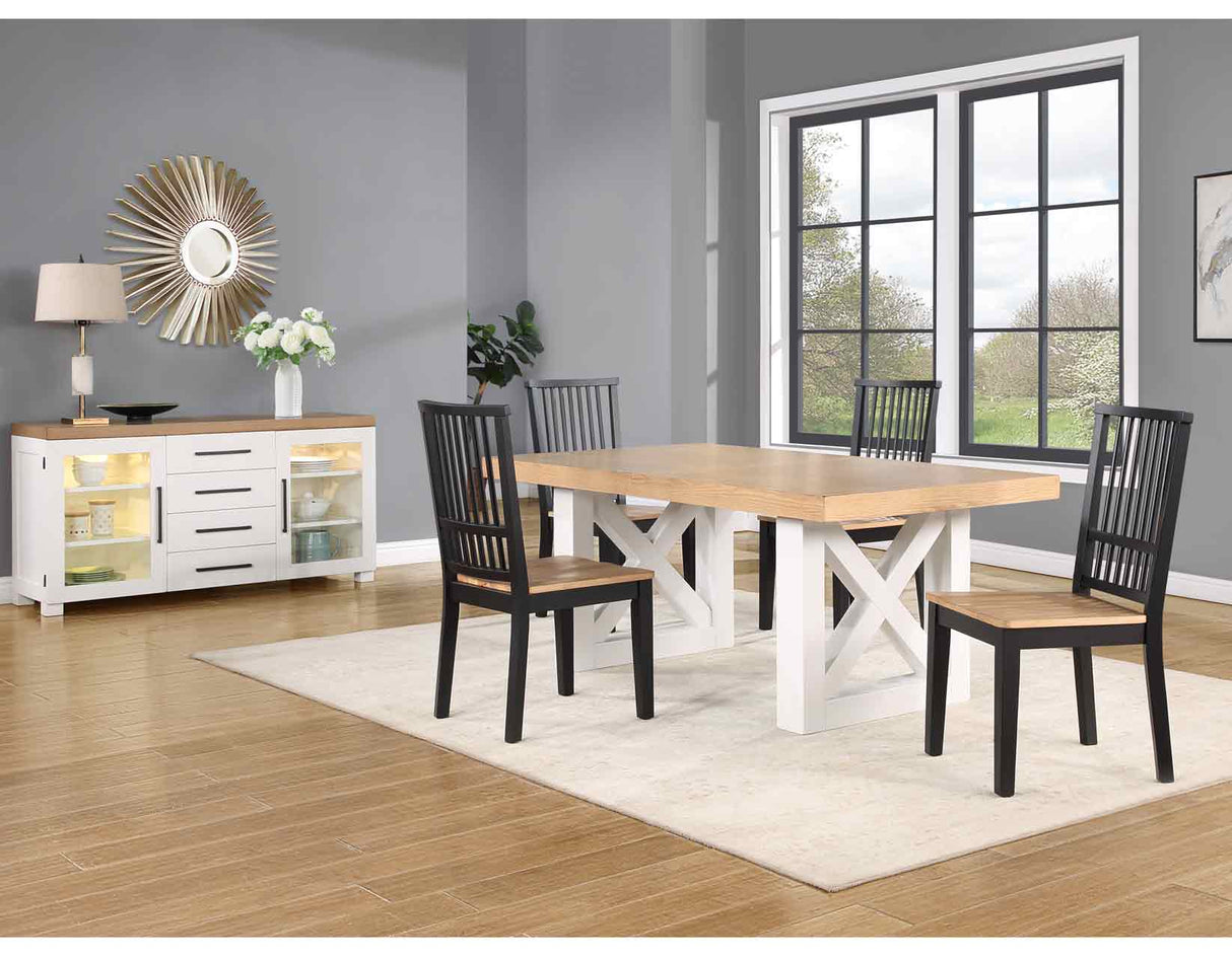 Magnolia 7-Piece 72-108-inch Dining Set(Table & 6 Side Chairs) from Steve Silver - Luna Furniture