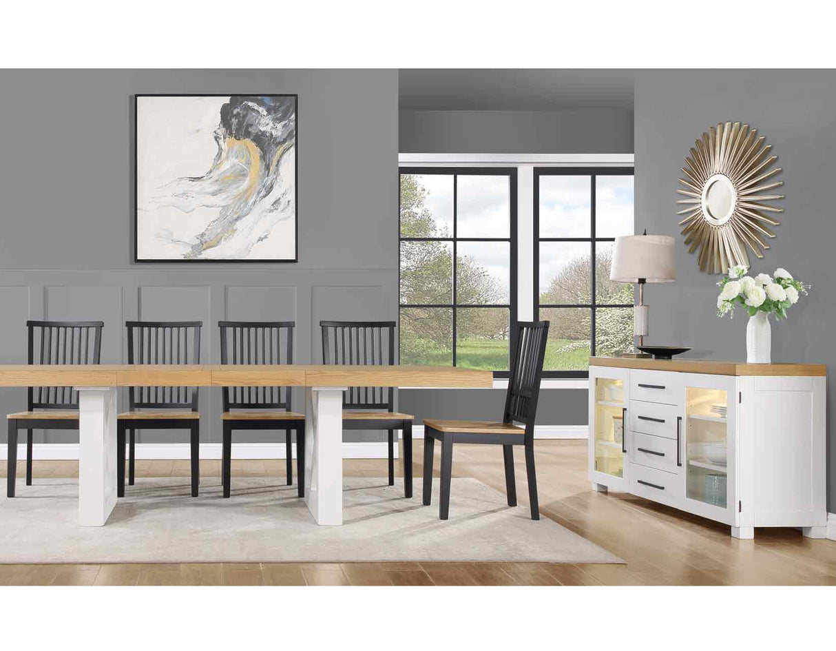 Magnolia 7-Piece 72-108-inch Dining Set(Table & 6 Side Chairs) from Steve Silver - Luna Furniture