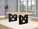 Magnolia 72-108-inch Table, Black Base - SET | MM500TT | MM500KTB