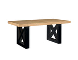 Magnolia 72-108-inch Table, Black Base - SET | MM500TT | MM500KTB