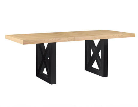 Magnolia 80-96-inch Counter Table w/18-inch Leaf, Black Base - SET | MM500PTT | MM500KPTB