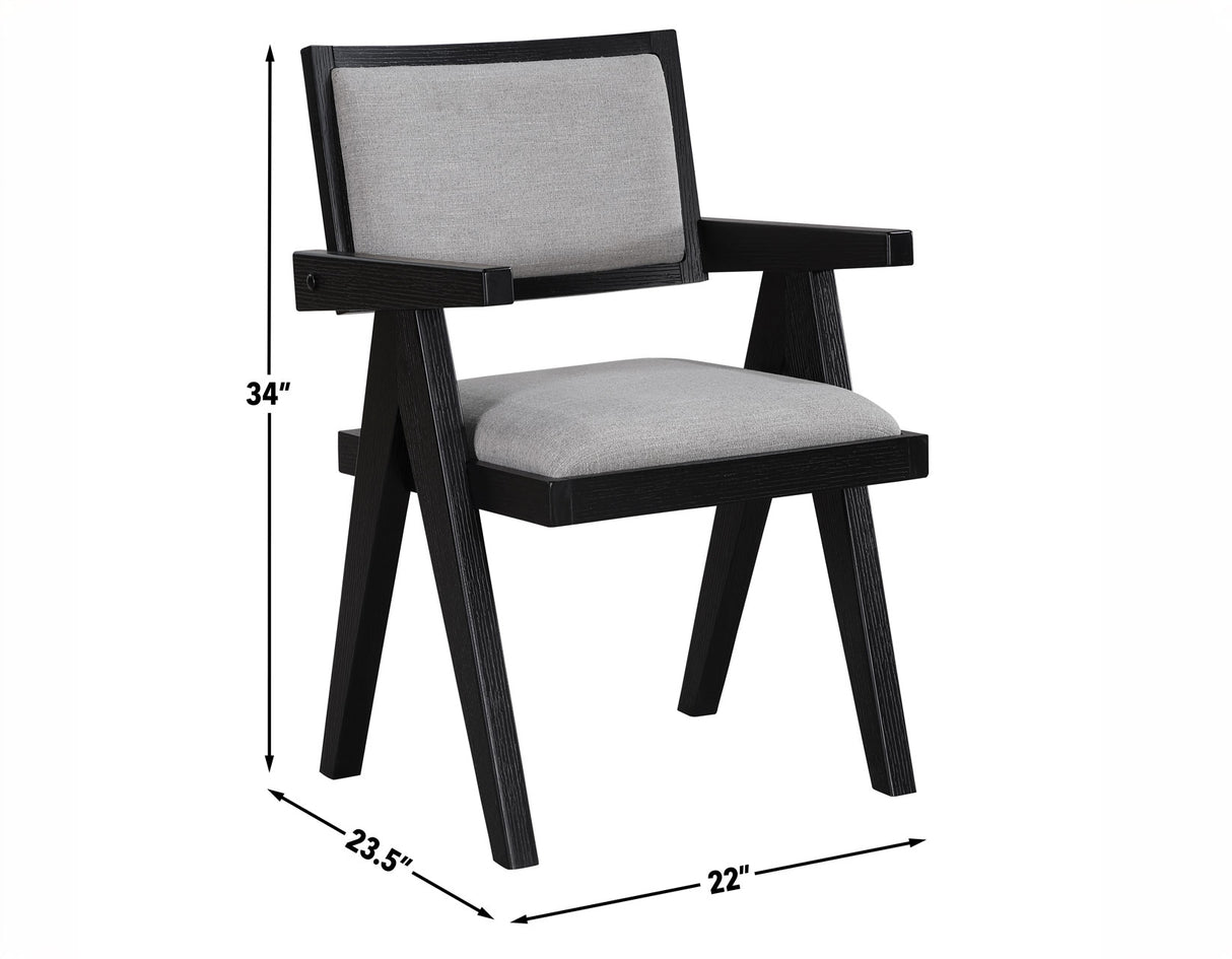 Magnolia Arm Chair, Black from Steve Silver - Luna Furniture