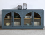 Magnolia Cathedral Doored Server, Dusty Blue Finish from Steve Silver - Luna Furniture