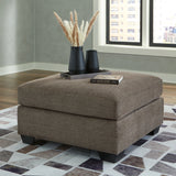 Mahoney 2-Piece Sectional with Ottoman in Chocolate - PKG015087