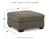 Mahoney 2-Piece Sectional with Ottoman in Chocolate - PKG015087