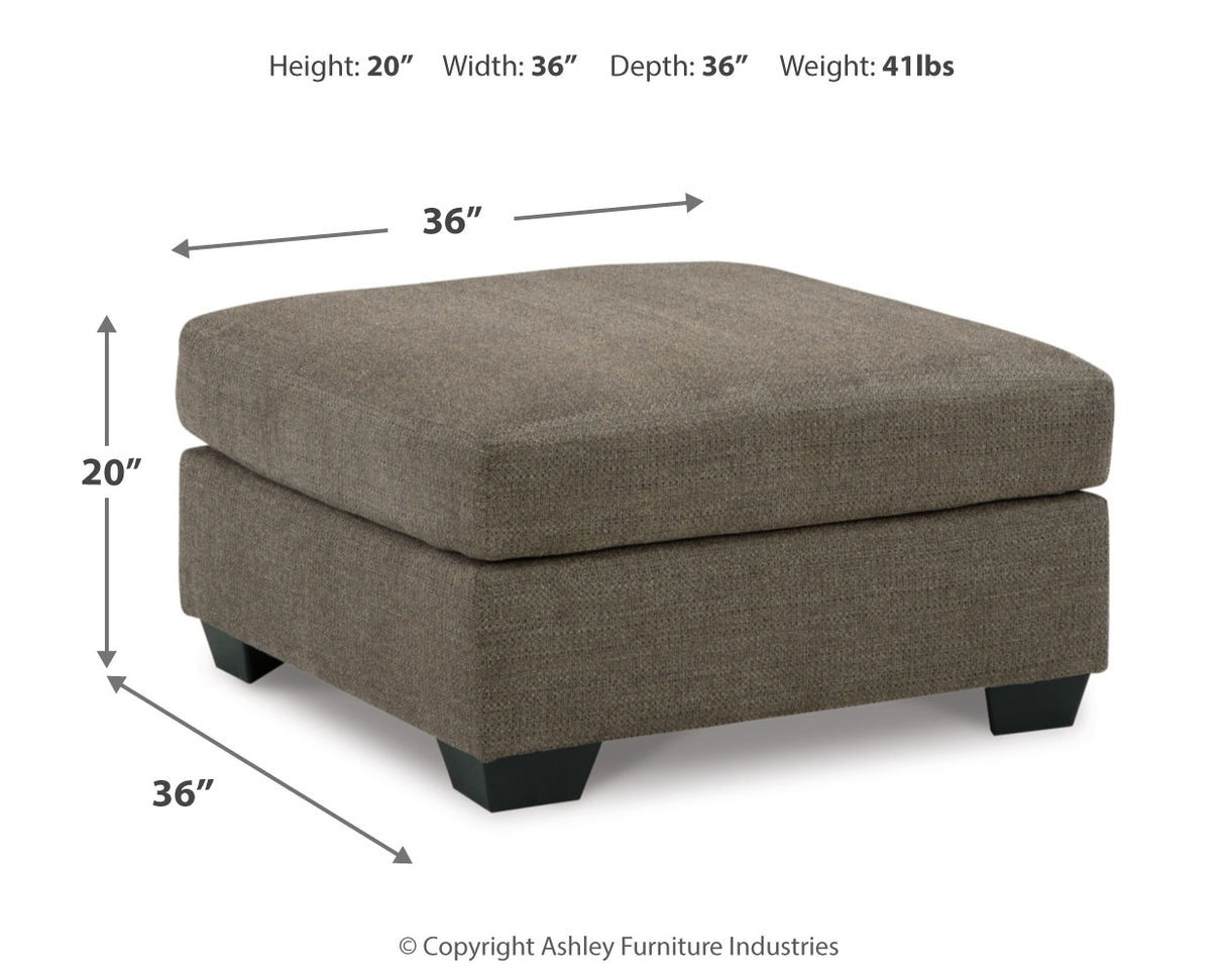 Mahoney 2-Piece Sectional with Ottoman in Chocolate - PKG015088