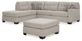 Mahoney 2-Piece Sectional with Ottoman in Pebble - PKG015085