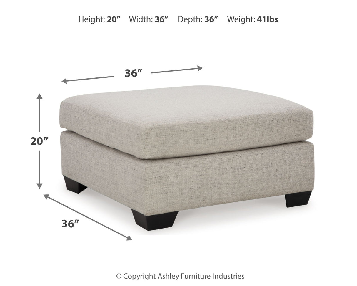 Mahoney 2-Piece Sectional with Ottoman in Pebble - PKG015085