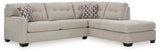 Mahoney 2-Piece Sectional with Ottoman in Pebble - PKG015086