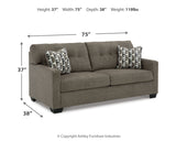 Mahoney Sofa and Loveseat in Chocolate - PKG015011