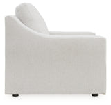 Maitelynn Chair and Ottoman in Chalk - PKG015431