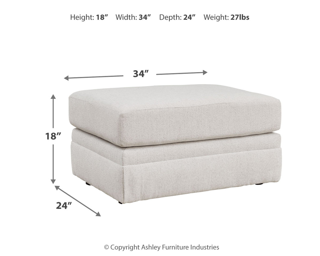 Maitelynn Chair and Ottoman in Chalk - PKG015431