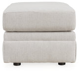 Maitelynn Chair and Ottoman in Chalk - PKG015431