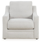 Maitelynn Chair and Ottoman in Chalk - PKG015431