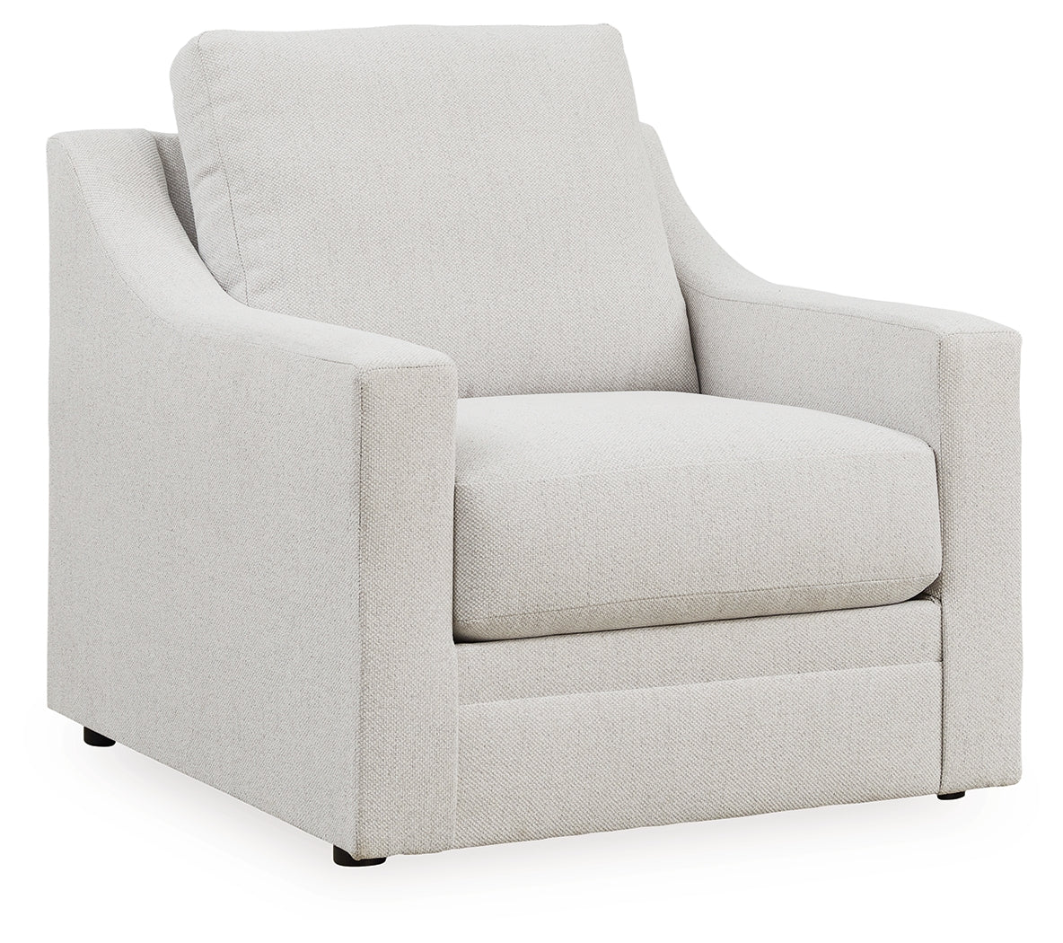 Maitelynn Chair and Ottoman in Chalk - PKG015431