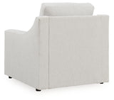 Maitelynn Chair and Ottoman in Chalk - PKG015431