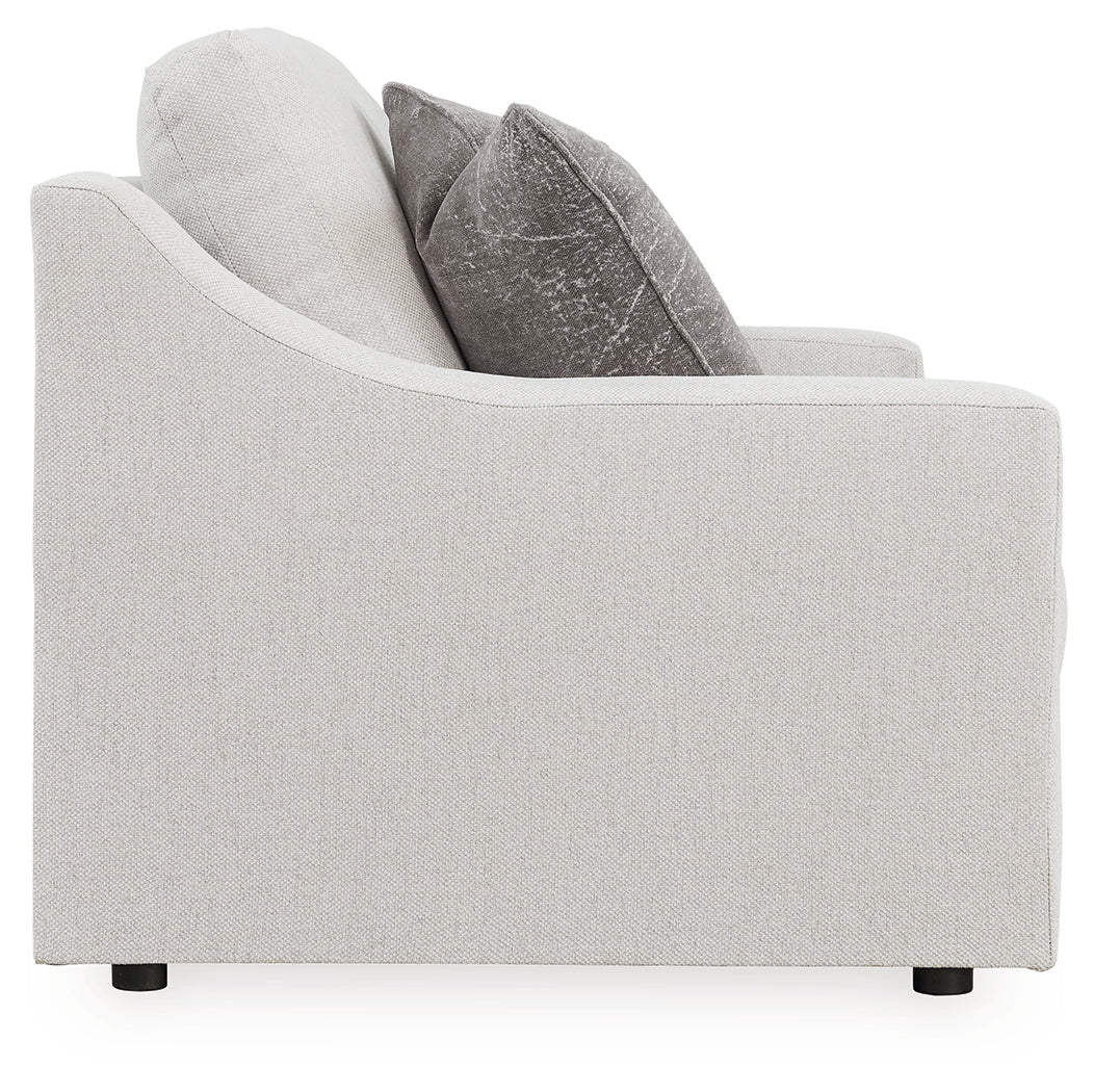 Maitelynn Sofa, Loveseat, Chair and Ottoman in Chalk - PKG015433