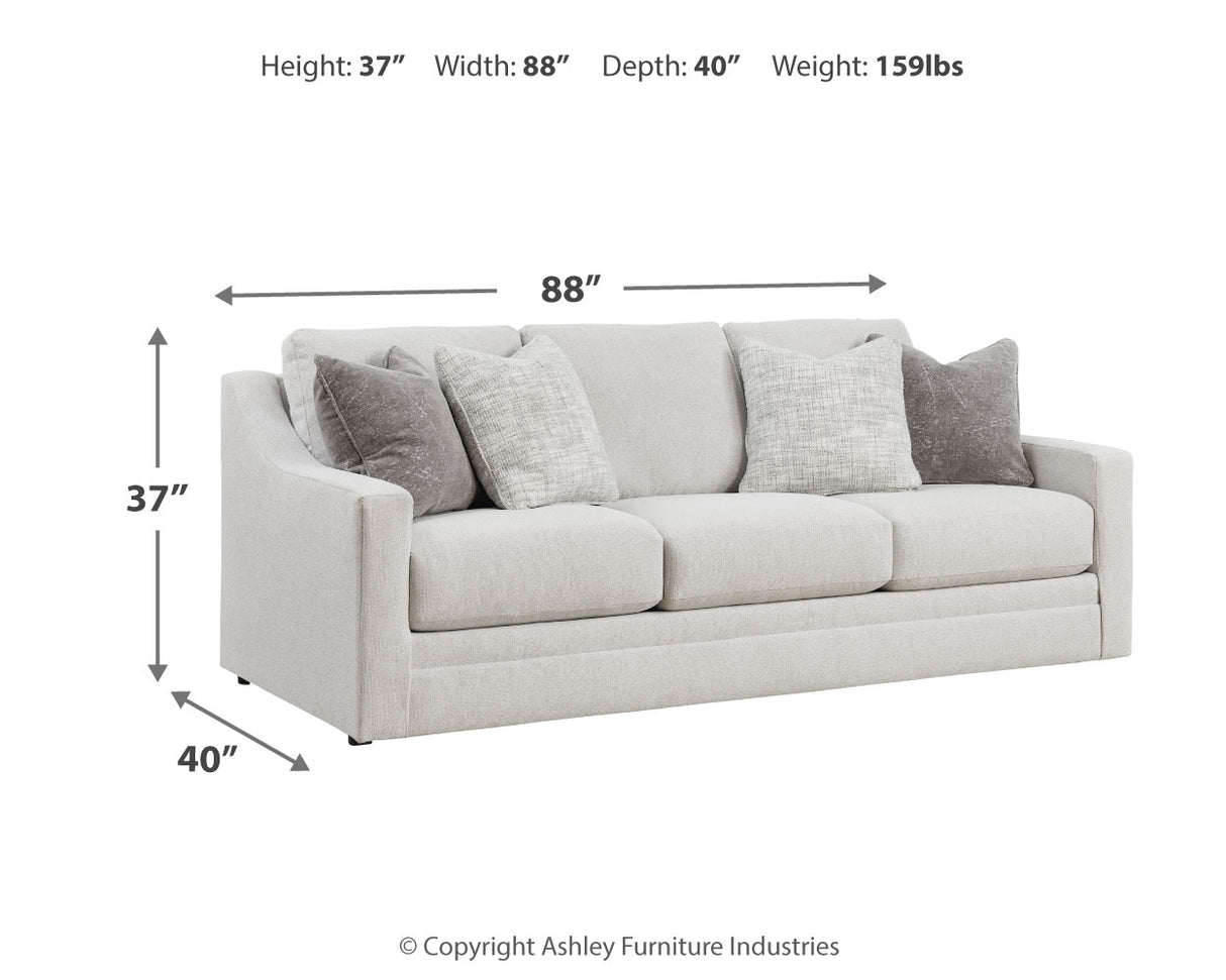 Maitelynn Sofa, Loveseat, Chair and Ottoman in Chalk - PKG015433