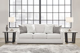 Maitelynn Sofa, Loveseat, Chair and Ottoman in Chalk - PKG015433