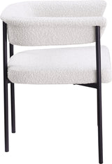 Malin Boucle Fabric Dining Chair Cream, Set of 2 from Meridian - Luna Furniture