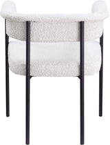 Malin Boucle Fabric Dining Chair Cream, Set of 2 from Meridian - Luna Furniture