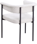 Malin Boucle Fabric Dining Chair Cream, Set of 2 from Meridian - Luna Furniture