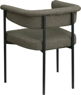 Malin Boucle Fabric Dining Chair Olive, Set of 2 from Meridian - Luna Furniture