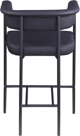 Malin Vegan Leather Counter Stool Black, Set of 2 from Meridian - Luna Furniture