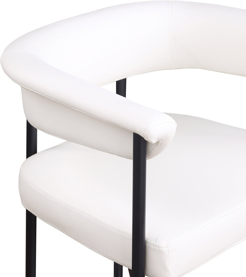 Malin Vegan Leather Counter Stool Cream, Set of 2 from Meridian - Luna Furniture