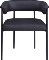 Malin Vegan Leather Dining Chair Black, Set of 2 from Meridian - Luna Furniture