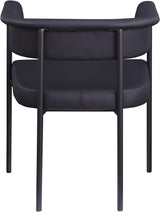 Malin Vegan Leather Dining Chair Black, Set of 2 from Meridian - Luna Furniture