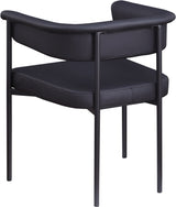 Malin Vegan Leather Dining Chair Black, Set of 2 from Meridian - Luna Furniture