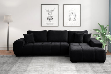 Manhattan Black Sectional from Happy Homes - Luna Furniture