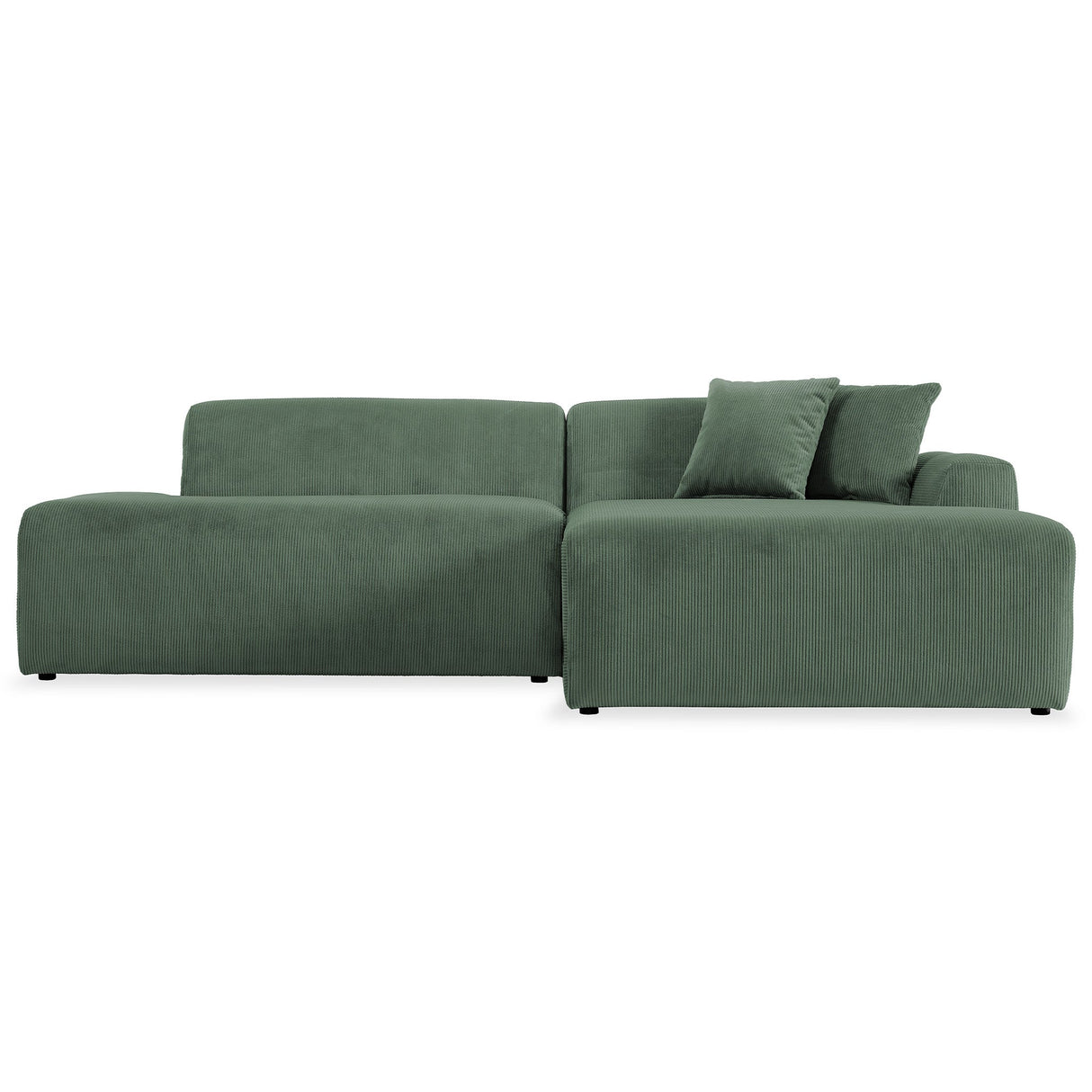 Mar Sectional Green Velvet Sofa (Right Facing) - SEC01600804