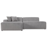 Mar Sectional Grey Velvet Sofa (Left Facing) - SEC01600805