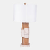 Marble, 18"h Table Lamp, White from Sagebrook Home - Luna Furniture