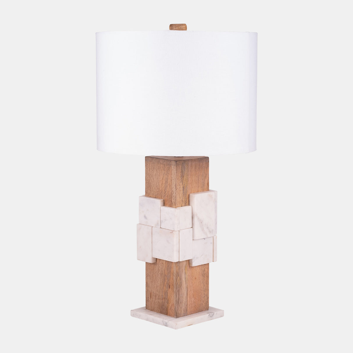 Marble, 18"h Table Lamp, White from Sagebrook Home - Luna Furniture