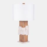 Marble, 18"h Table Lamp, White from Sagebrook Home - Luna Furniture