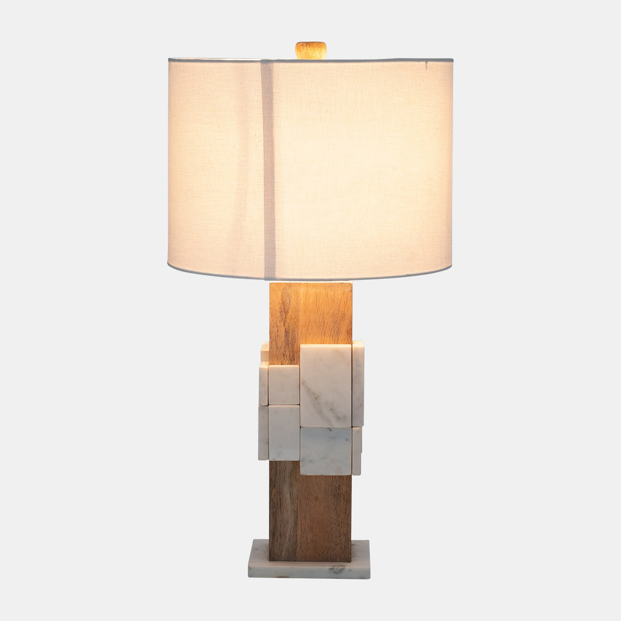 Marble, 18"h Table Lamp, White from Sagebrook Home - Luna Furniture