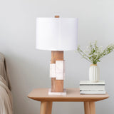 Marble, 18"h Table Lamp, White from Sagebrook Home - Luna Furniture