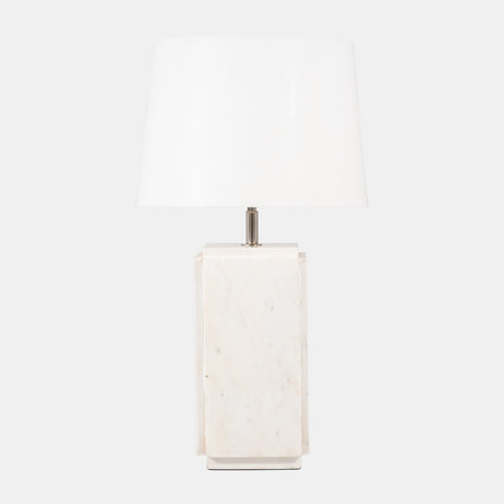 Marble, 27"h Fluted Table Lamp, White/off White from Sagebrook Home - Luna Furniture