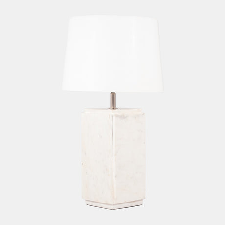 Marble, 27"h Fluted Table Lamp, White/off White from Sagebrook Home - Luna Furniture