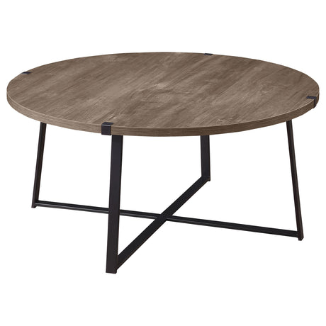 Marcus Round Engineered Wood Coffee Table Grey from Coaster - Luna Furniture