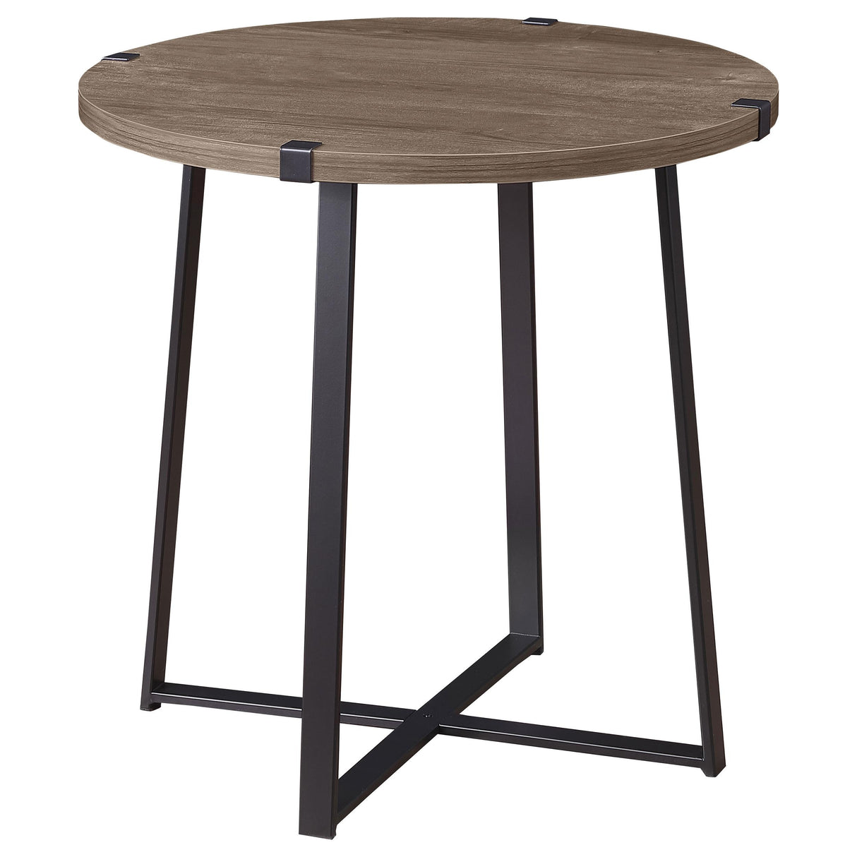 Marcus Round Engineered Wood Side End Table Grey from Coaster - Luna Furniture