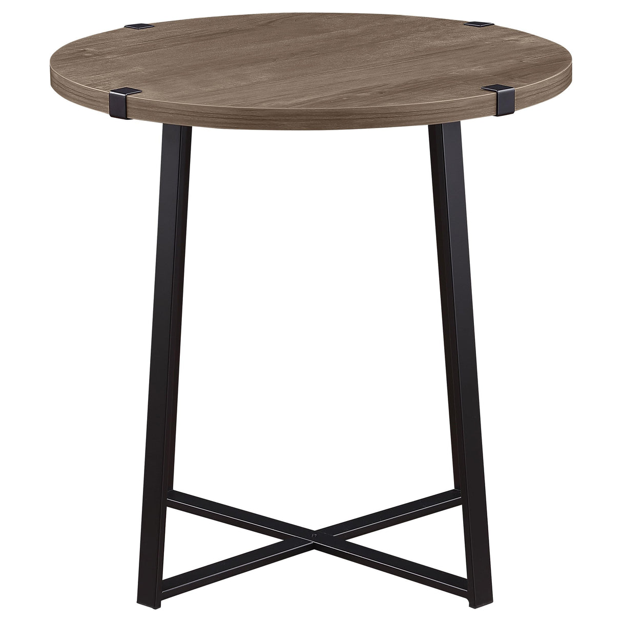 Marcus Round Engineered Wood Side End Table Grey from Coaster - Luna Furniture