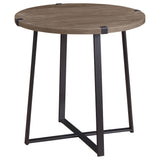 Marcus Round Engineered Wood Side End Table Grey from Coaster - Luna Furniture