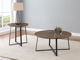 Marcus Round Engineered Wood Side End Table Grey from Coaster - Luna Furniture