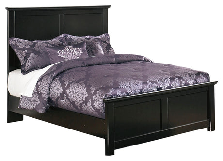 Maribel Full Panel Bed with Dresser in Black - PKG002709