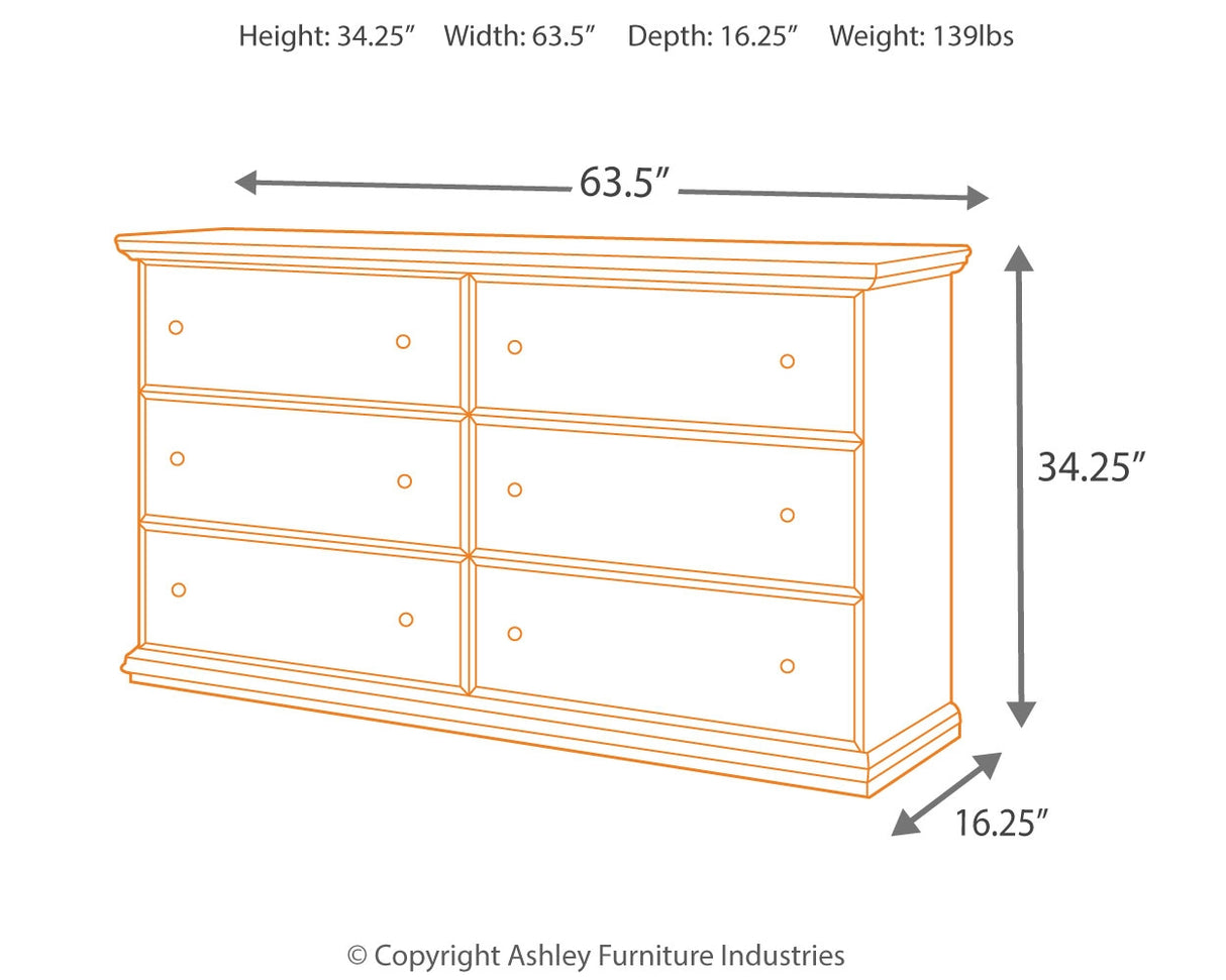 Maribel Full Panel Bed with Dresser in Black - PKG002709