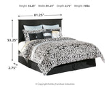 Maribel King/California King Panel Headboard Bed with Dresser in Black from Ashley - Luna Furniture